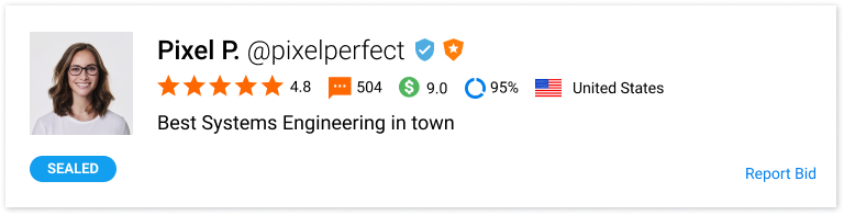 Sealed Freelancer Card