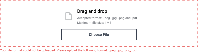 Error validation