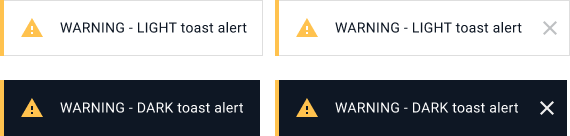 Warning toast