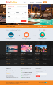 Hotel booking website mockup