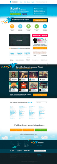 Freelancer homepage design