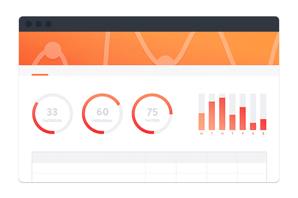 Illustration av en instrumentpanel med grafer