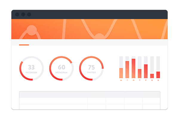 Illustration of a dashboard with graphs