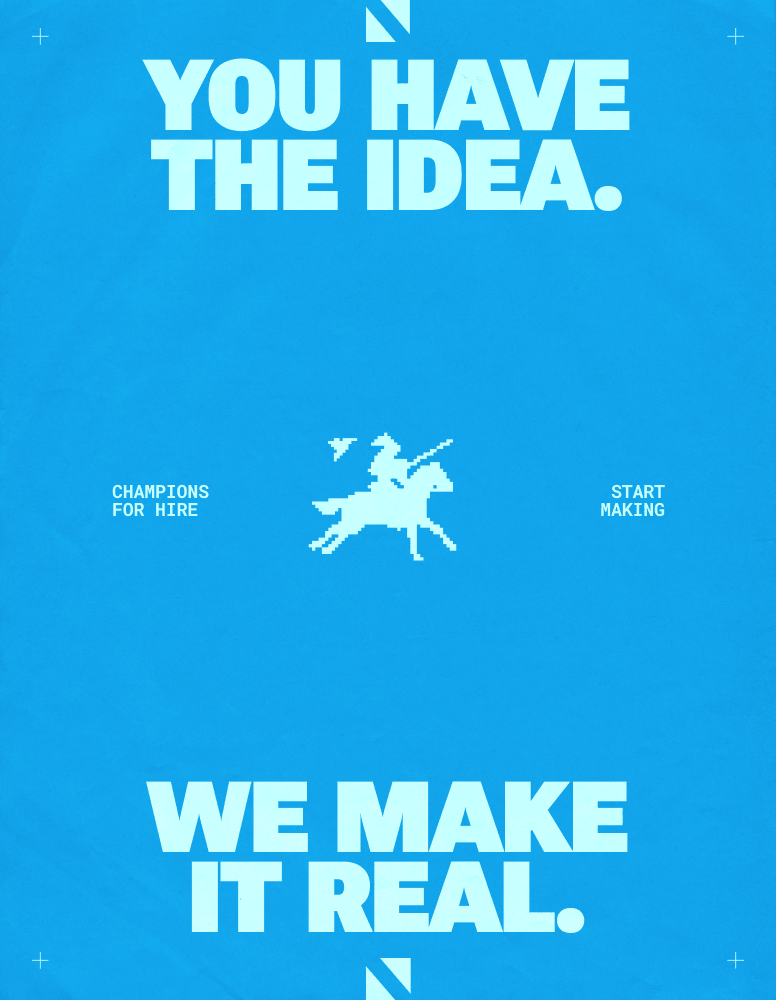 A pink promotional poster reading "Any job you can think of, made real by a freelancer"