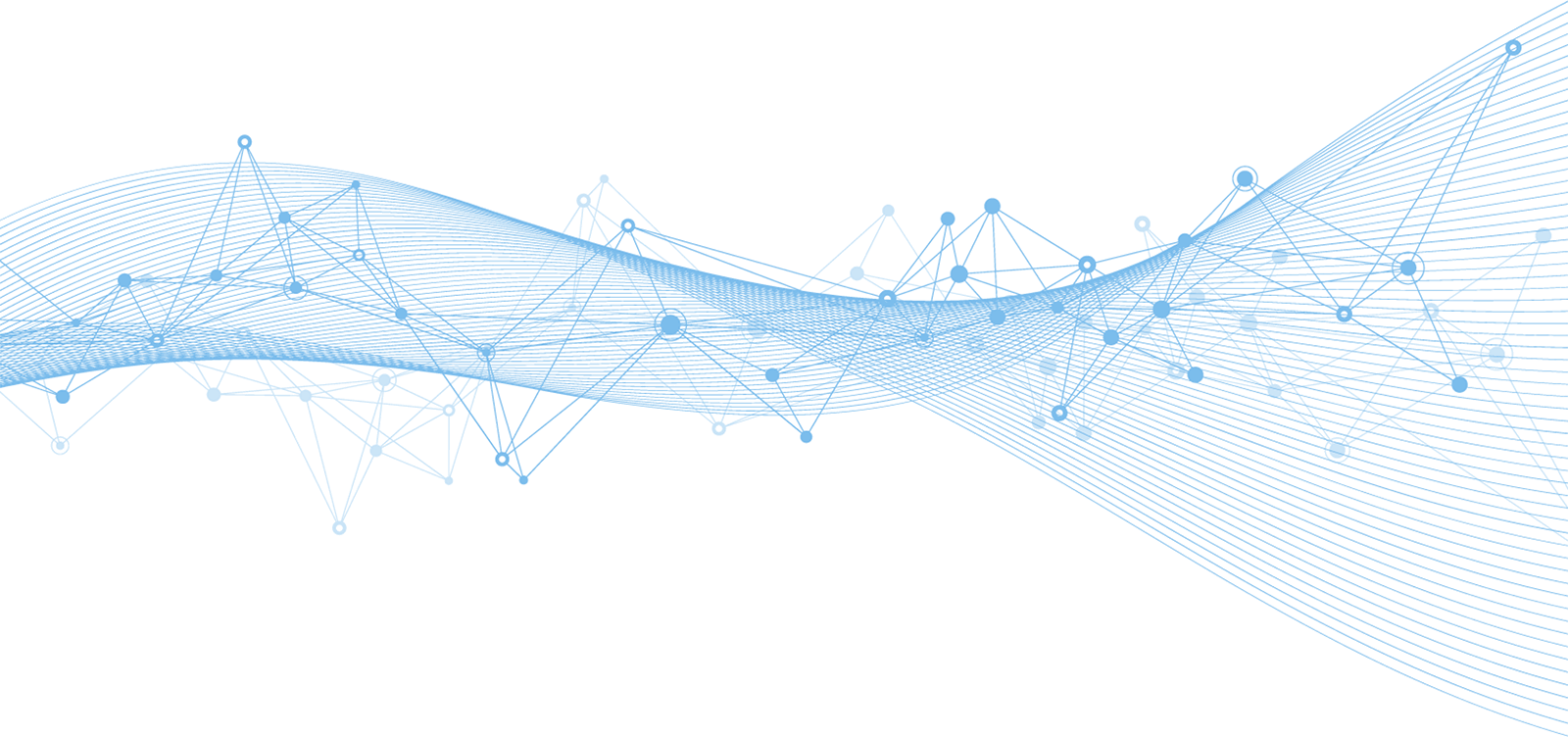 Abstrakte futuriske bølger og linjer forbundne af prikker