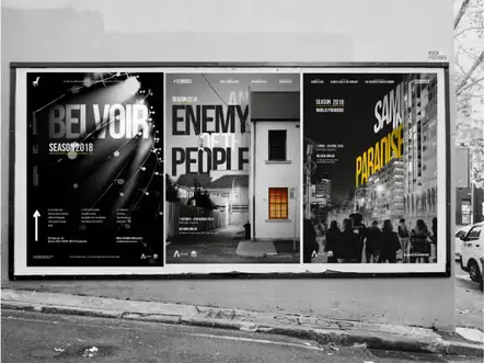 Poster design for the Belvoir season 2018