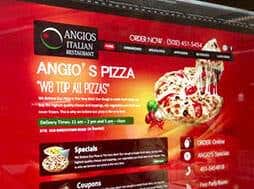 Image of a pizza restaurant website